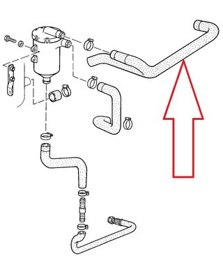 Oil Separator Connecting Hose 930 3.3 L  1981-89 - 930.66/68