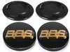 Nabendeckel-Satz Schwarz BBS Logo Gold in 3D-Optik Ø 70,6mm (4 St.)