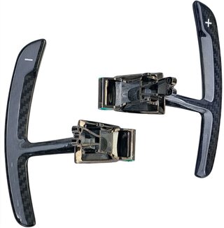 Schaltwippen Satz für PDK-Sport Lenkrad Carbon Schwarz, Finish Hochglanz - 718 / 991.2