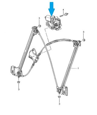 Window Motor  996 Targa / Coupe - Front Left