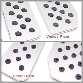 Einstellbares Gaspedal silber mit Noppen, 911/912/914/930/964/993 1965-98