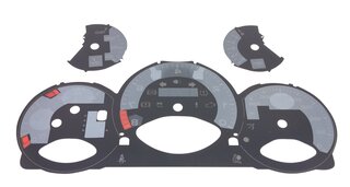 Fonds compteurs argent 997-2 Turbo PDK Km/h