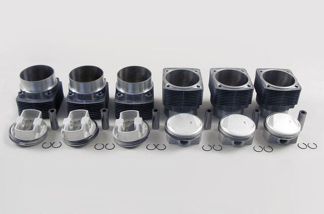 Mahle 3.2 L Piston and Cylinder Set (10.3:1) 98 mm Big Bore for 911 3.0 ...
