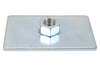Schroth Metallplatte 80 x 50 x 3 mm mit Gewindeeinsatz 7/16"
