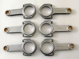 Jeu de bielles Carillo RSR 3,8 (6 pces) axe piston Ø23mm  en bas 21,9mm/en haut 19,5mm