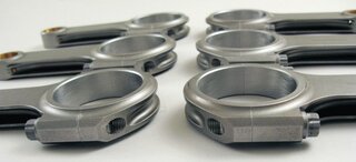 Jeu de bielles Carillo RSR 3,8 (6 pces) axe piston Ø23mm  en bas 21,9mm/en haut 19,5mm