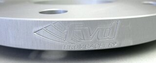 Wheel Spacer Cayenne  - 15 mm - Hub Centric - Anodized with Bolts - Silver - Sold Individually