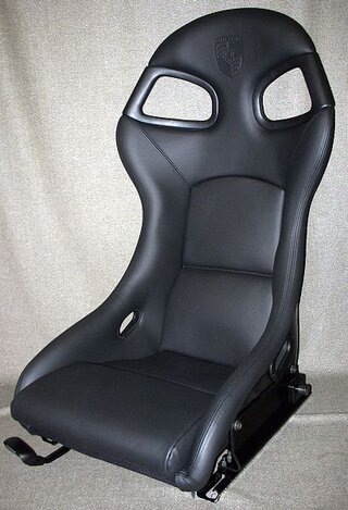 GT-3 Sitz links Leder  schwarz
