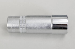 Douille à bougie 1/2" lg 85mm avec caoutchouc de maintien