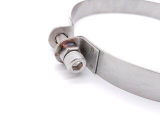 Halteband  911 66-83 Endtopf  Edelstahl incl. Schraube, Ø168mm, 25mm breit