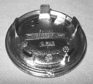 Nabendeckel  Kunststoff  - Verchromt - Koncav -