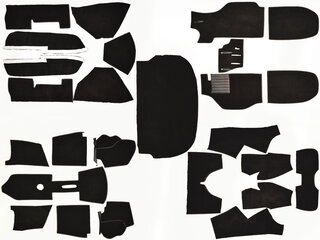 Carpet Set 911 Cabrio  1986-89 - Complete - Black - Feintuft Velour