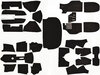 Carpet Set 911 Cabrio  1986-89 - Complete - Black - Feintuft Velour
