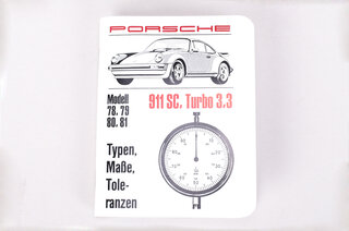 Technical Specifications Handbook 911 SC and Turbo 3.3 L - German Language