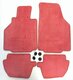 Genuine Floor Mat Set 996 Coupe / Cabrio - Boxster Red - With Logo - Left Hand Drive
