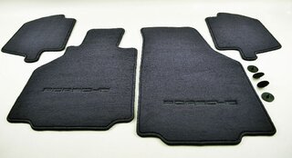 Genuine Floor Mat Set 996 Coupe / Cabrio - Metropol Blue - With Logo - Left Hand Drive