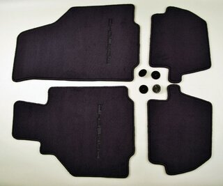 Genuine Floor Mat Set 996 Coupe / Cabrio - Metropol Blue - With Logo - Left Hand Drive
