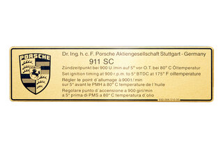 Klebeschild Zündzeitpunkt  SC -80