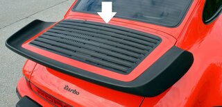 Rear Whale Tail Spoiler 930 Turbo 3.3 / Turbo Look - Tea Tray - GRP - Reproduction