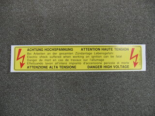 Etiquette " haute tension " - 928 / 993
