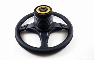 Volant cuir noir 993 RS-Clubsport moyeu intégré (sans AB)