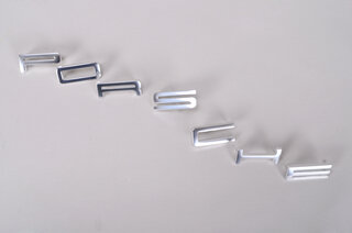 Logo -  "Porsche" - Chrome