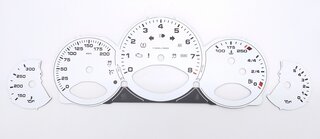 FVD Brombacher Instrument Face Set 997.2 GTS - White - Manual - MPH - 200 MPH