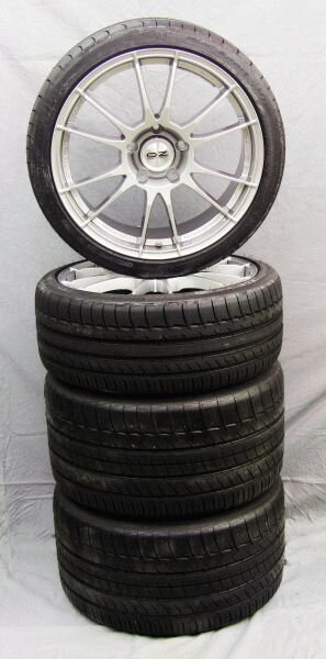 Radsatz OZ Ultraleggera HLT  Matt Race Silber mit Michelin PS4S, incl. RDK   8,5+12 x20 ET 50/51