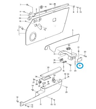 Inner Door Handle 993 / 993 Turbo / 993 GT2 - Carbon - Left