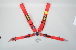 Schroth 4 Punkt Gurt Profi 2-FE ASM 75/50mm links rot FIA(Schraubbeschlag)