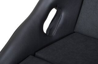 Recaro Pole Position ABE  simili cuir/ look peau retournée Dinamica noir - taille XL