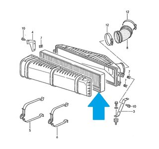 Air cleaner catridge  944 S2  89-91