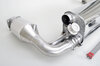 Silencieux sport "Brombacher" 997 turbo, à clapets avec cata.sport 200 cellules (export) inox