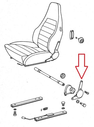 Sports Seat Hinge Cover - Without Knob - Right Side