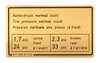 Sticker tyre pressure 911/S 77'