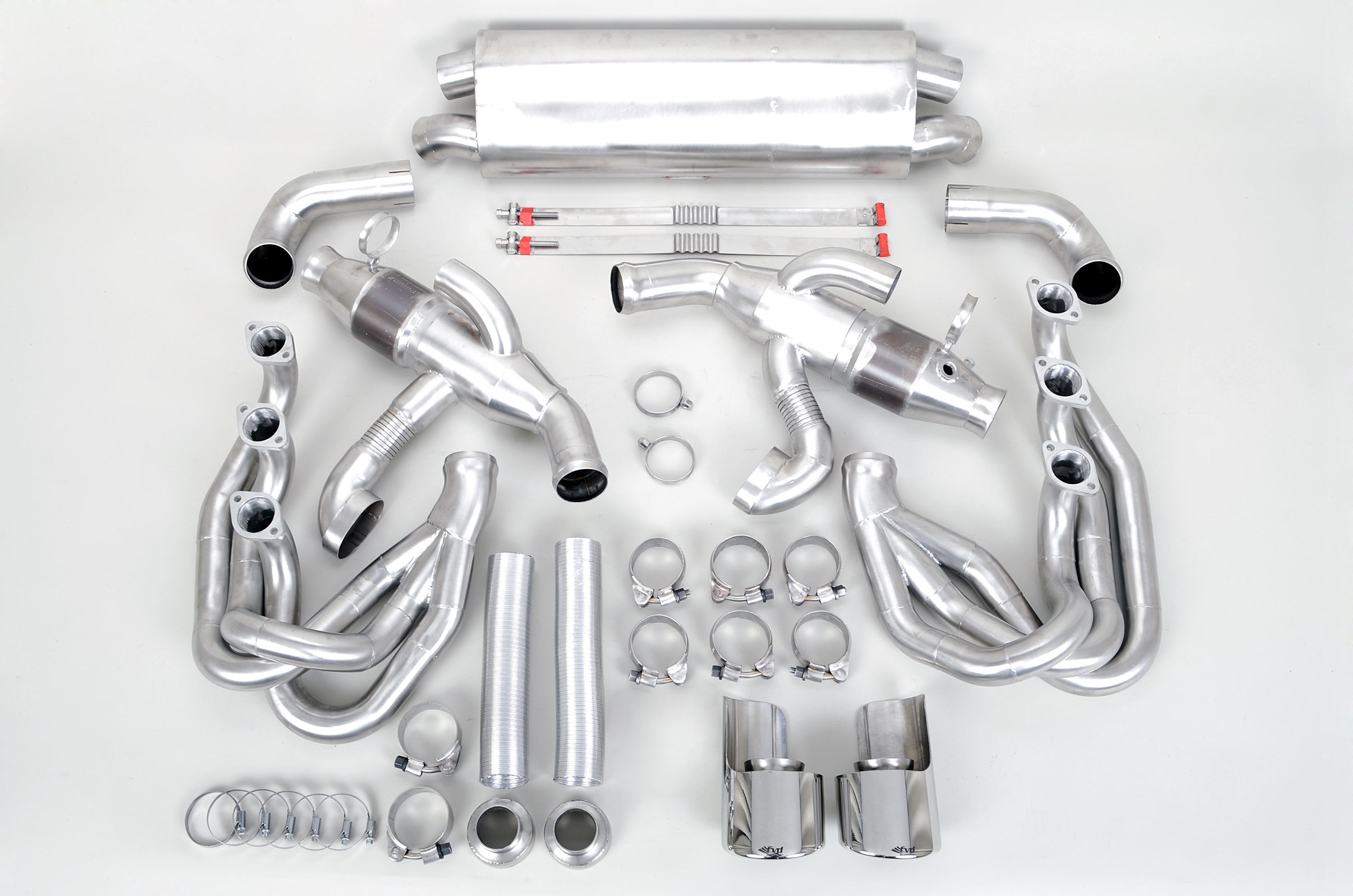 Exhaust System 964 - SPORT - 100 Cell Catalytics - Dual Outlet - With ...