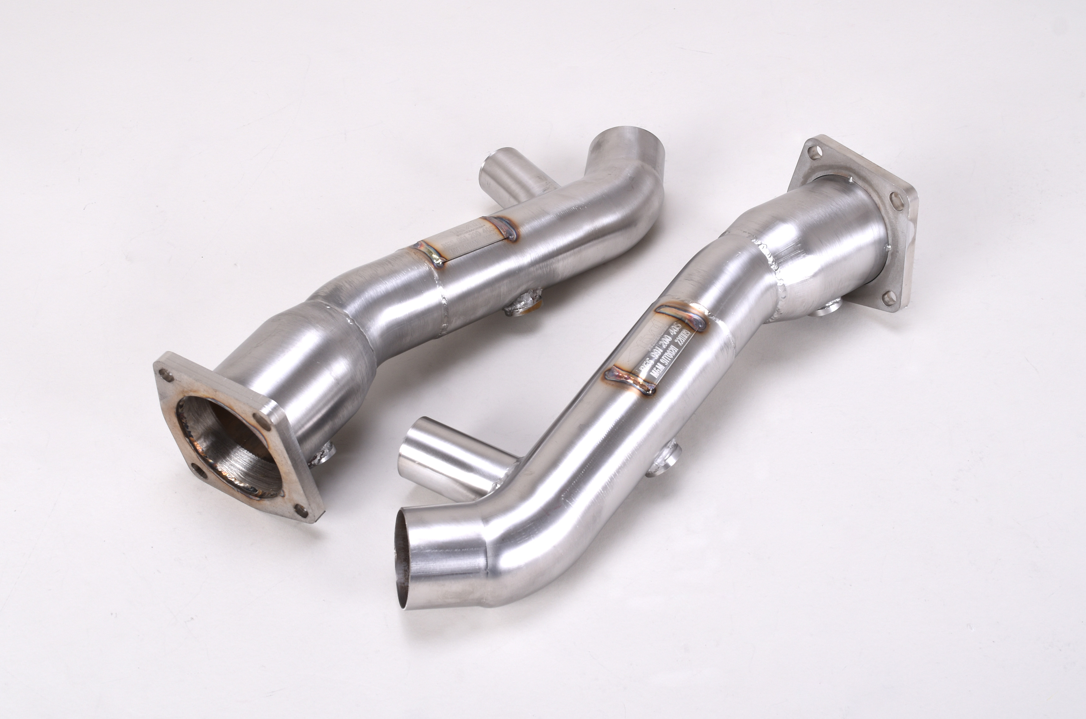 Skip Pipe Catalytic + Muffler Bypass Pipes 991.1 and 991.2 Turbo / S - Brombacher ...