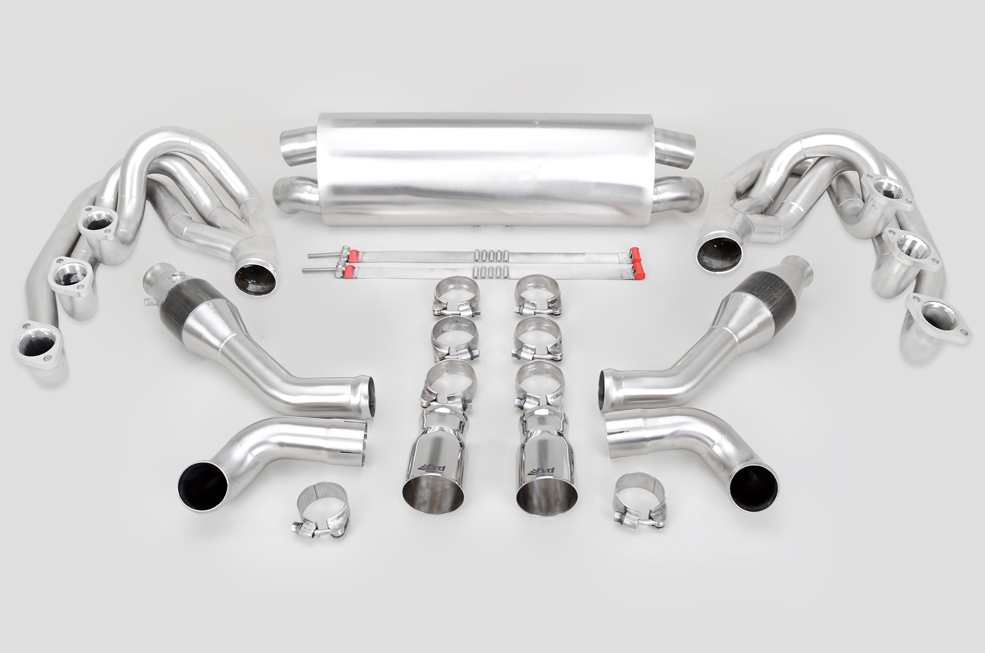 Exhaust System 964 - RACE - 100 Cell Catalytics - Dual Outlet - Without ...