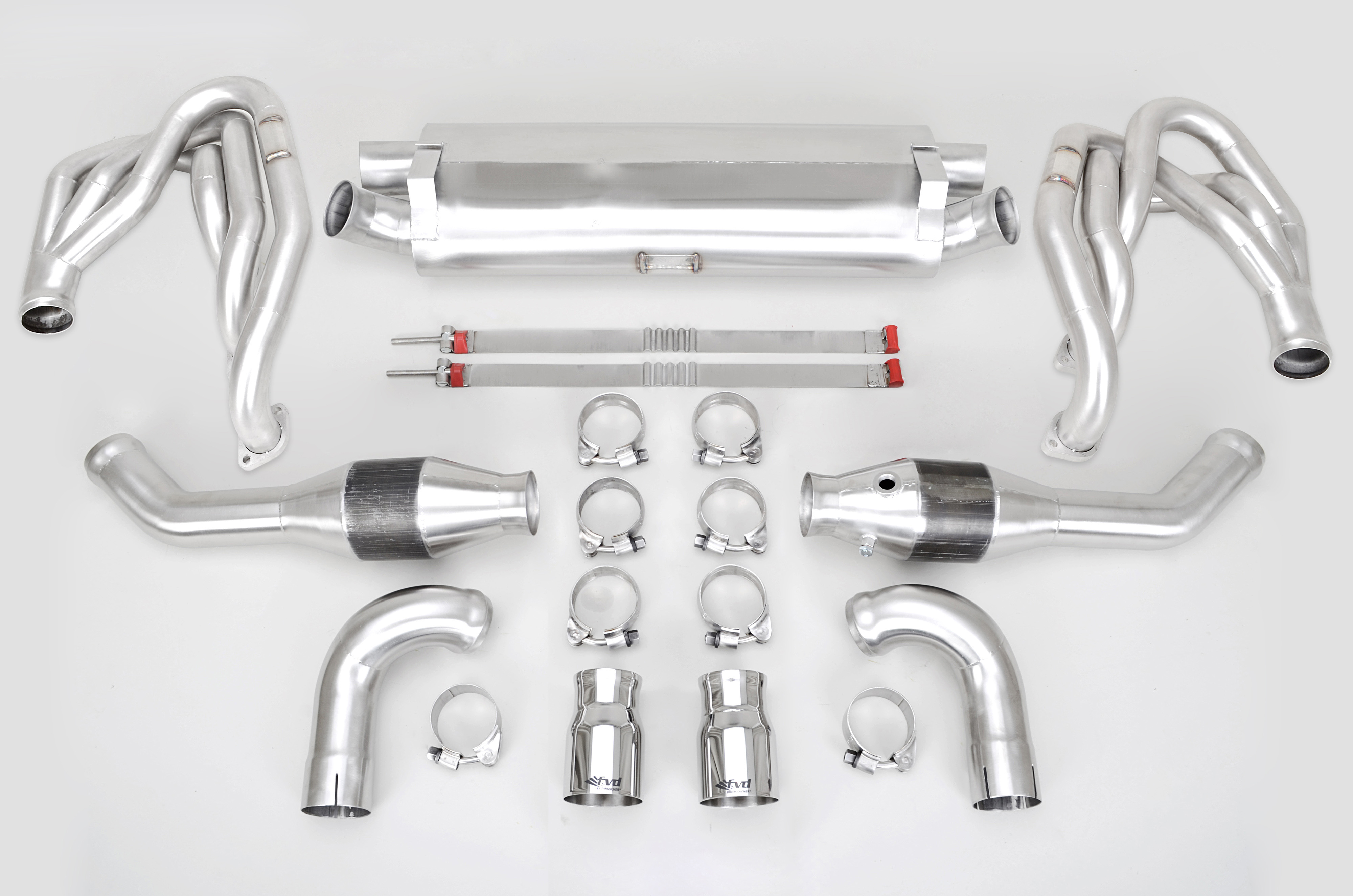 Exhaust System 964 - RACE - 100 Cell Catalytics - Dual Outlet - Without ...